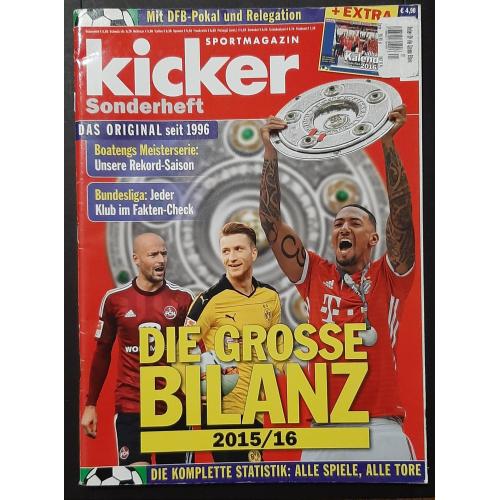 Журнал Kicker/Кикер Бундеслига  2015/16 + календарь Итоги сезона. Статистика