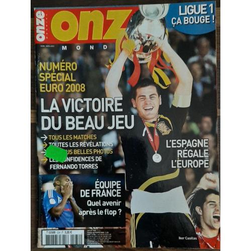Журнал Onze/Онзе Франція 2008 Спецвипуск Євро 2008 постер Торрес/зб Іспанії формат А2