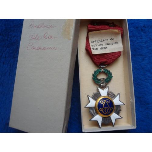 БЕЛЬГІЯ Орден корони 1897, 5 ступінь -Лицар, срібло