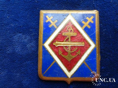 ФРАНЦИЯ полковой знак ’’1-й полк морской артиллерии’’ 1622. 1er Regiment d'Artillerie de Marine