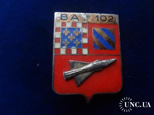 ФРАНЦИЯ полковой знак ’’102-я авиабаза в Дижоне’’ 1914-2016. Base Aérienne 102 Dijon