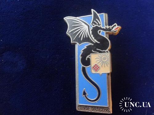 ФРАНЦИЯ полковой знак ’’2-й полк драгун ’’ CAVALERIE 2° Regiment de Dragons