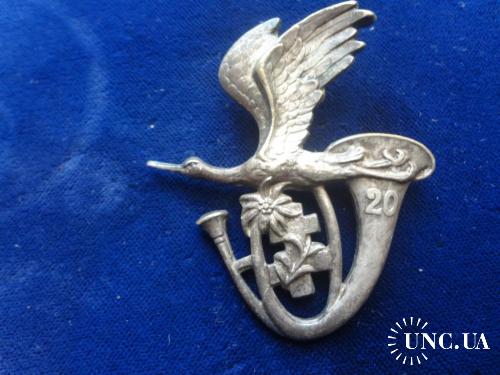 ФРАНЦИЯ полковой знак ’’20-й батальон альпийских стрелков’’ 1853. 20° Bataillon de Chasseurs Alpins