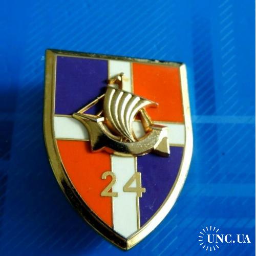 ФРАНЦИЯ полковой знак ’’24-й пехотный полк’’ 1656-1997. 24° Régiment d’Infanterie