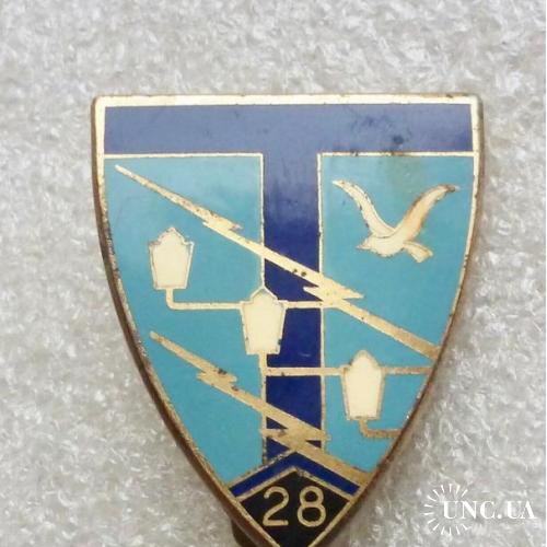 ФРАНЦИЯ полковой знак  ’’28-й полк связи’’ 28e Régiment des Transmissions