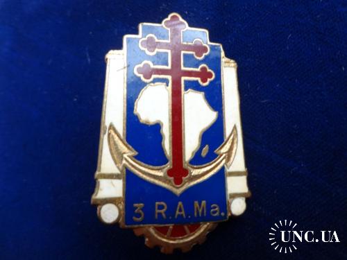 ФРАНЦИЯ полковой знак ’’3-й морской артиллерийский полк’’ 1803. 3e régiment d’artillerie de marine