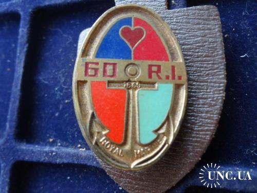 ФРАНЦИЯ полковой знак ’’60° REGIMENT INFANTERIE Royal Marine ’’ 1669-1984. 60-й полк морской пехоты