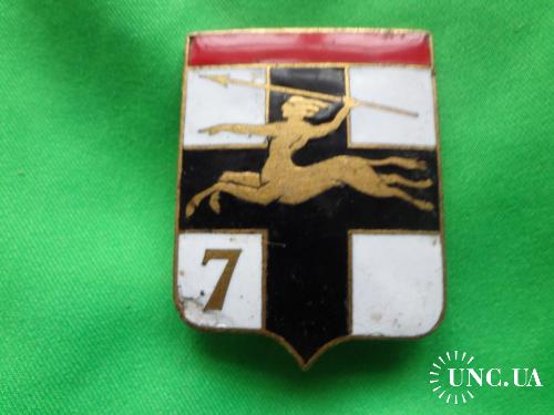 ФРАНЦИЯ полковой знак ’’7-я танковая дивизия’’ 7° Division Blindée