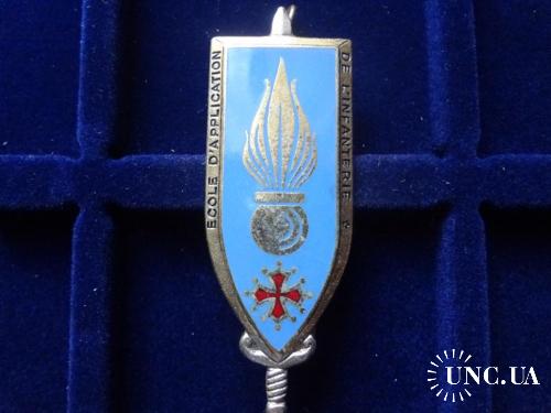 ФРАНЦИЯ полковой знак ’’Военное пехотное училище в Монпелье’’ 1873. Ecole Application d'Infanterie