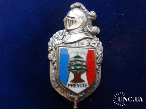 ФРАНЦИЯ полковой знак ’’Жандармерия.Зарубежная дисциплинарная в Ливане’’ Prevote, FINUL Liban