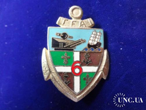 ФРАНЦИЯ R полковой знак ’’6- полк морской пехоты’’ 6° RIMa