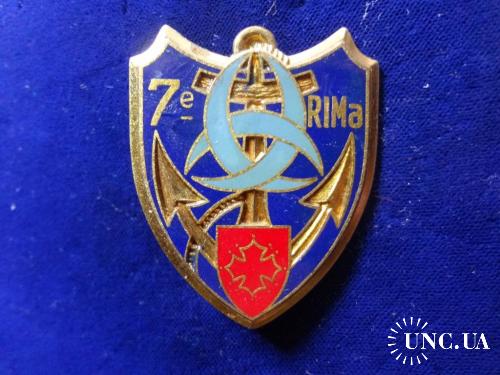 ФРАНЦИЯ R полковой знак ’’7-й полк морской пехоты’’ 7° RIMa
