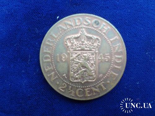 Голландская Ост-Индия, Нидерландская Индия 2 1/2 цента 1945 Герб