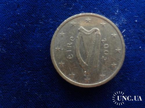 Ирландия 50 евроцентов 2002 символ Ирландии - золотая лира