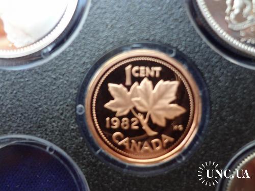 Канада 1 цент 1982 Кленовый лист Пруф из набора