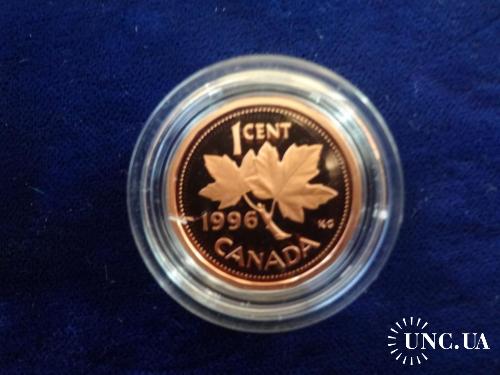 Канада 1 цент 1996 Кленовый лист  Пруф, из набора