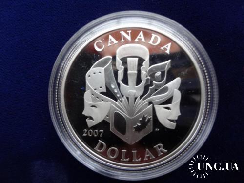 Канада 1 доллар 2007 серебро Арт. Современное исскуство. Пруф, в футляре