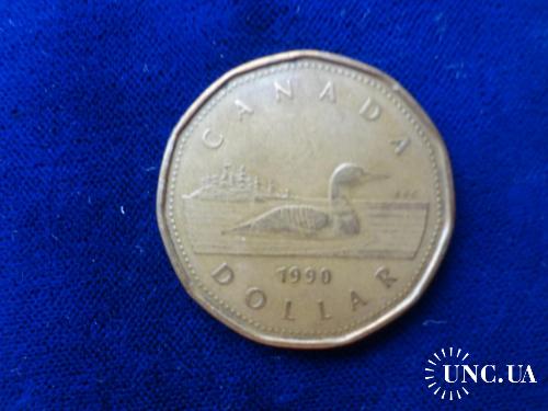 Канада 1 доллар ’’Луни’’ 1990 полярная утка - черноклювая гагара