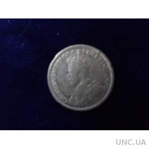 Канада 10 центов серебро 1936 Георг V