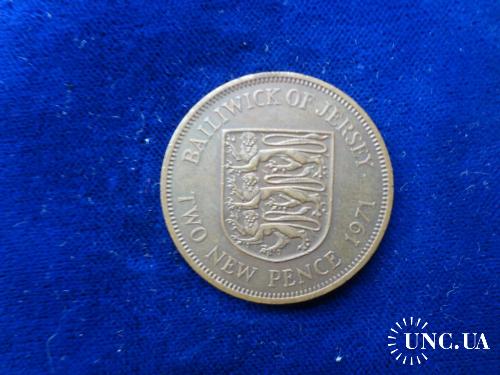 о. Джерси 2 пенни 1971 Герб