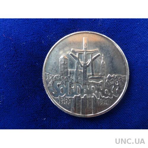 Польша 10000 злотых 1990  Солидарность
