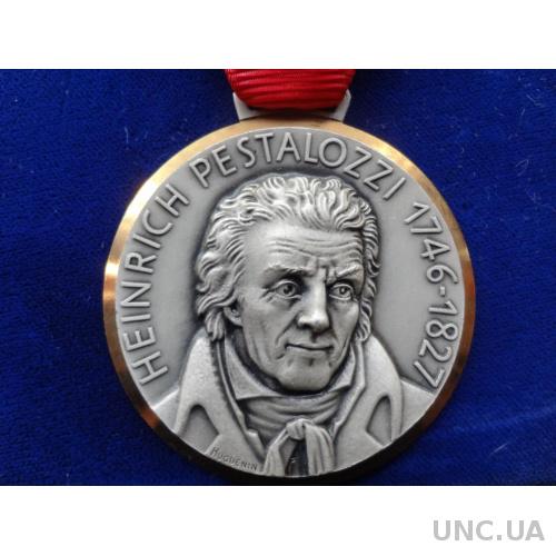 Швейцария конфедеративная стрелковая медаль 1967 Генрих Песталоци