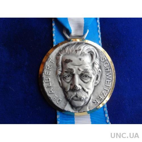 Швейцария памятная медаль 1972 Альберт Швейцер