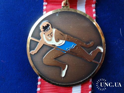 Швейцария спортивная медаль 1975 Прыжки в высоту