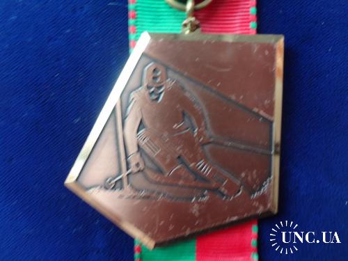 Швейцария спортивная медаль 1979 Слалом