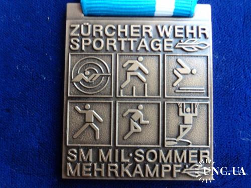 Швейцария спортивная медаль 1985 г. Цюрих