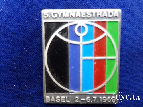Швейцария спортивный значек ’’5-й турнир гимнастов в кантоне Базель’’ 2-6 июля 1969