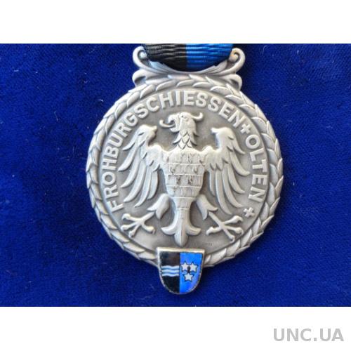 Швейцария стрелковая медаль 1952, кантон Аргау, г. Ольтен.  Орел