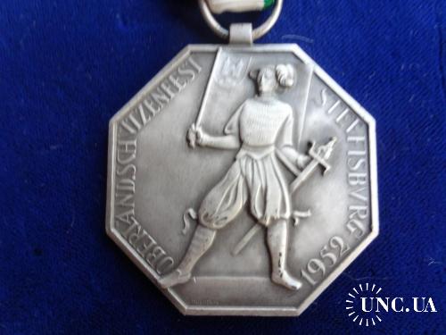 Швейцария стрелковая медаль 1952 кантон Берн, г. Штеффисбург. Воин