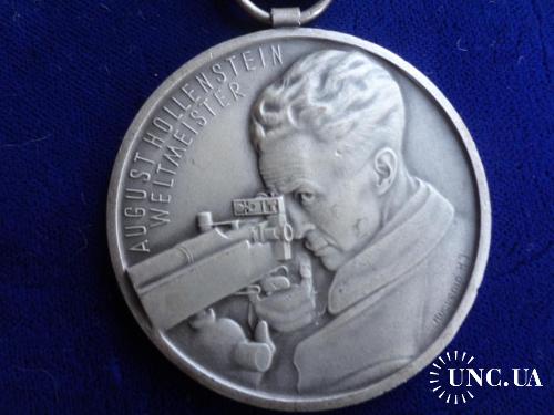 Швейцария стрелковая медаль 1954 кантон Тургау, г. Бетвизен. Чемпион мира - Август Холленштейн