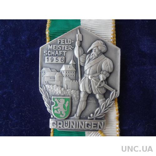 Швейцария стрелковая медаль 1956  г. Грюнинген