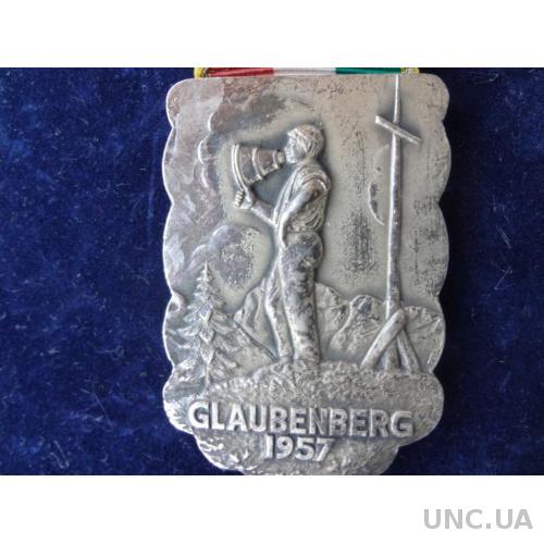Швейцария стрелковая медаль 1957 г. Глаубенберг  Святой Иоганн