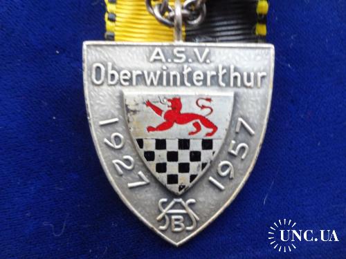 Швейцария стрелковая медаль 1957 кантон г. Обервинтертур