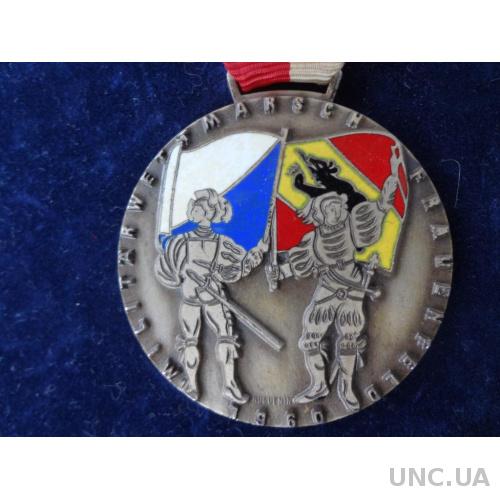 Швейцария стрелковая медаль 1960 рыцари  кантон Цюрих и Берн