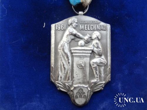 Швейцария стрелковая медаль 1961 кантон Цюрих, г. Мельхнау