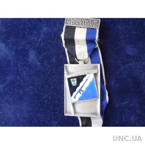 Швейцария стрелковая медаль 1962  г.Бюнцен  винтовка