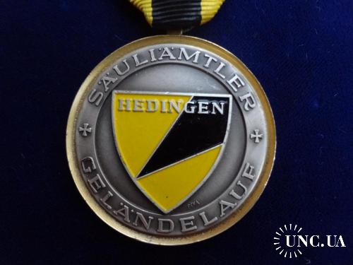 Швейцария стрелковая медаль 1962 кантон Цюрих, г. Хединген