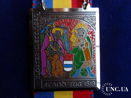 Швейцария стрелковая медаль 1963 кантон Цуг, коммуна Веттинген . Монахи-воины