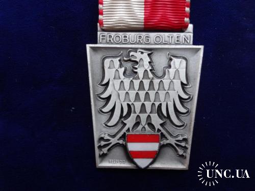 Швейцария стрелковая медаль 1963 кантон Фрибур, г. Ольтен. Орел