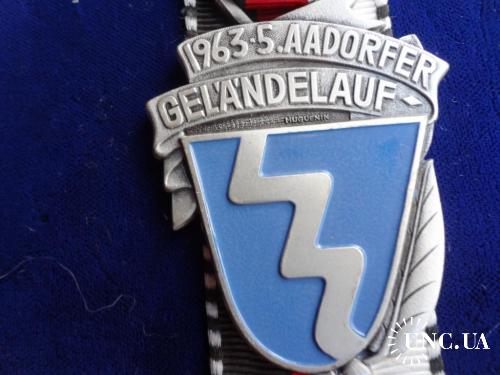 Швейцария стрелковая медаль 1963 кантон Тургау, г. Адорф. Герб