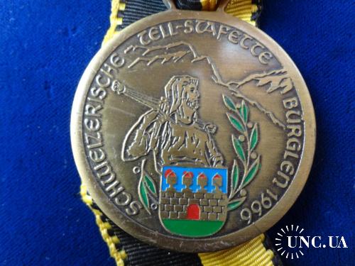 Швейцария стрелковая медаль 1966 кантон г. Бурглен