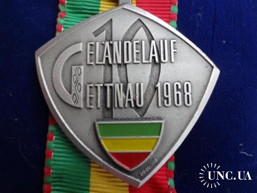 Швейцария стрелковая медаль 1968 кантон Люцерн, г. Геттнау