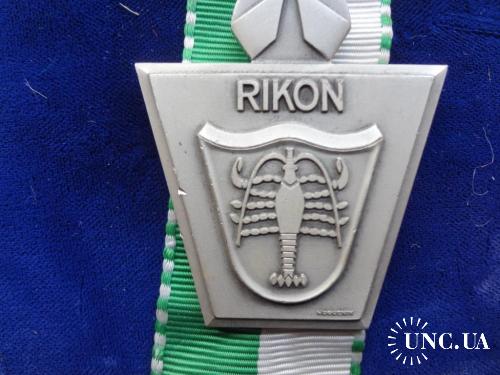 Швейцария стрелковая медаль 1969 кантон Цюрих, д. Рикон. Герб