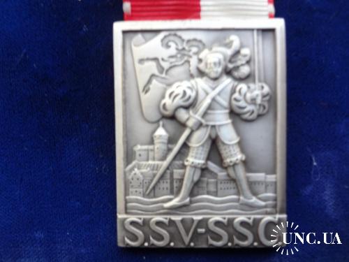 Швейцария стрелковая медаль 1969 кантон Граубюнден. Рыцарь