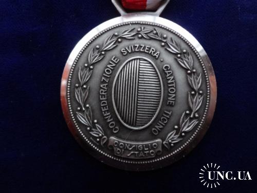 Швейцария стрелковая медаль 1970 17-й турнир кантон Тичино. Герб