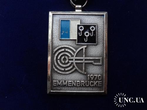 Швейцария стрелковая медаль 1970 кантон Люцерн, г. Емменсбрюк